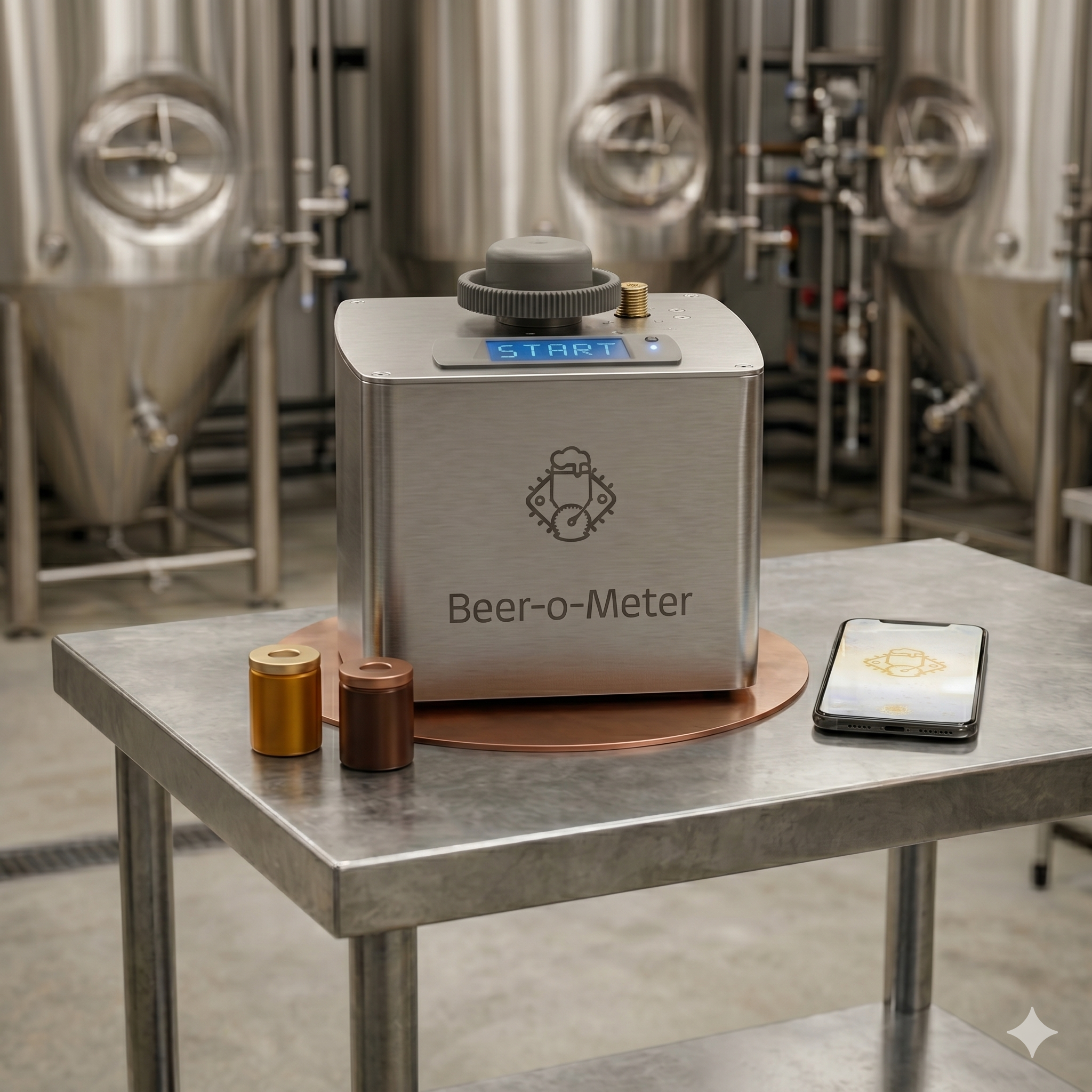 Beer-o-Meter with app in the brewery